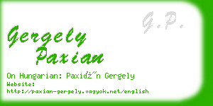 gergely paxian business card